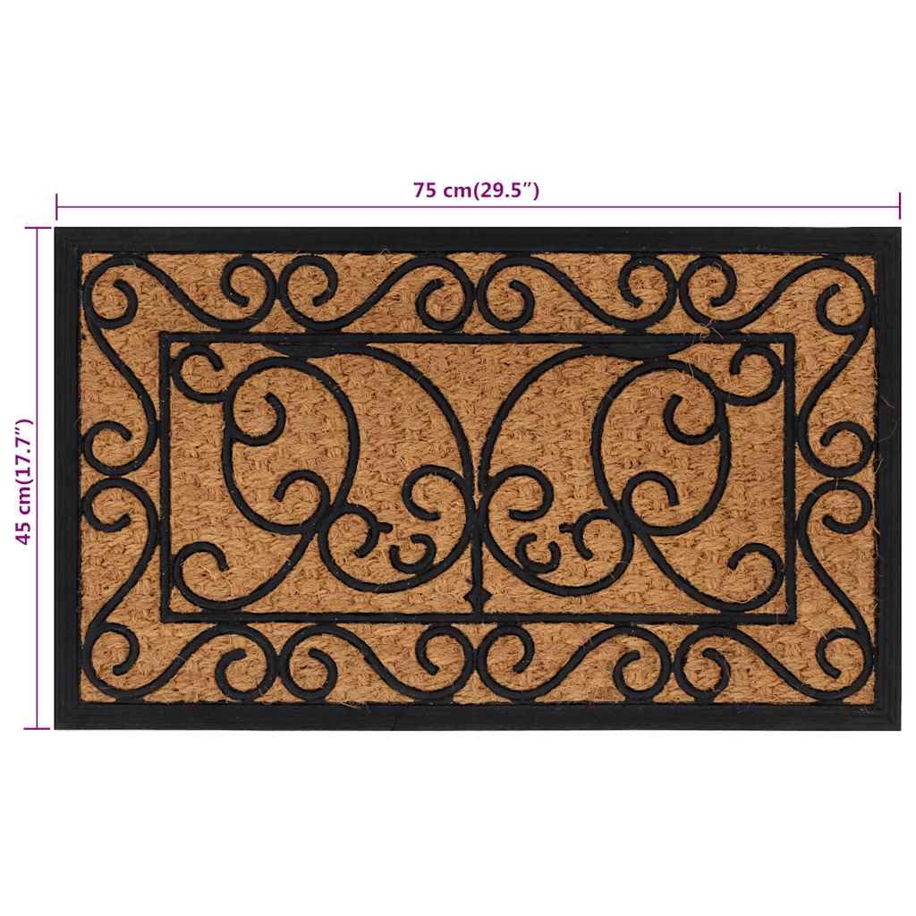 vidaXL Heim & Garten Fußmatte 45x75 cm rechteckig Kokos rutschfest