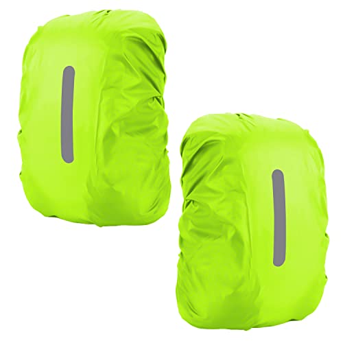 Intirilife Rucksack Regenschutz Gelb 55L Reflektor