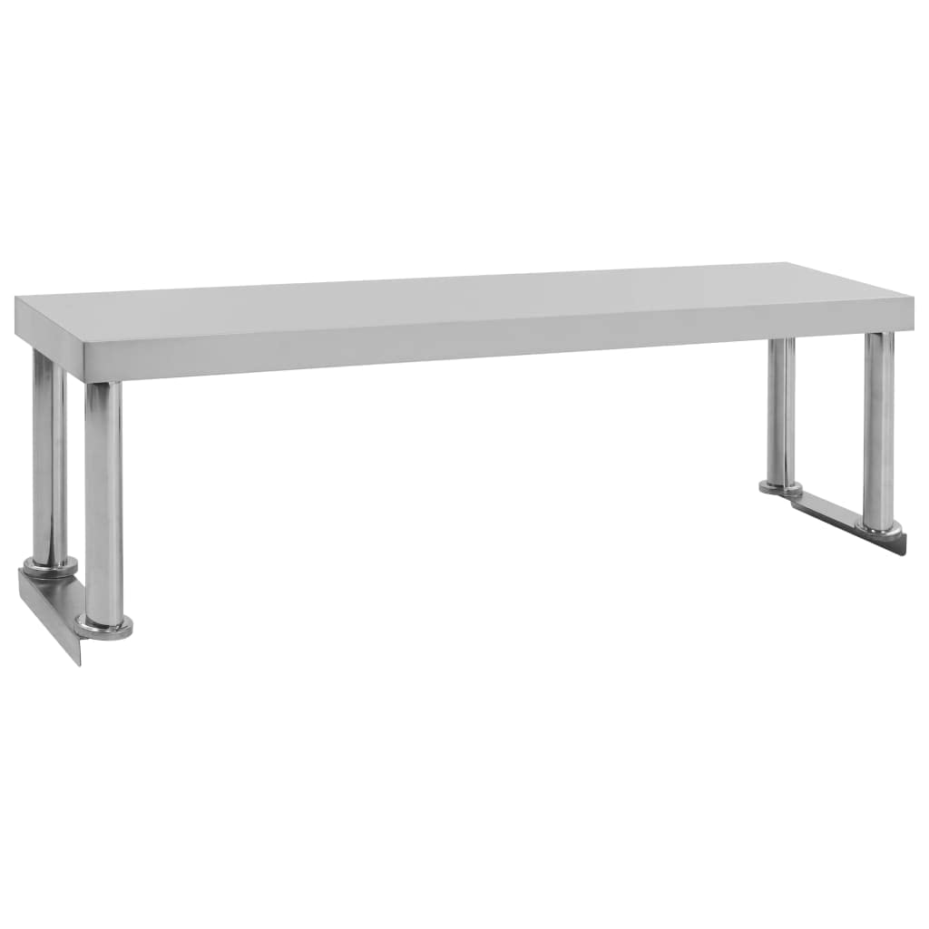 vidaXL Aufsatzboard Edelstahl 120x30x65cm 2-stufig Gastro