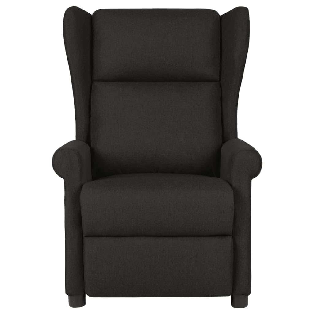 vidaXL Massagesessel Schwarz Stoff Liegefunktion Sessel