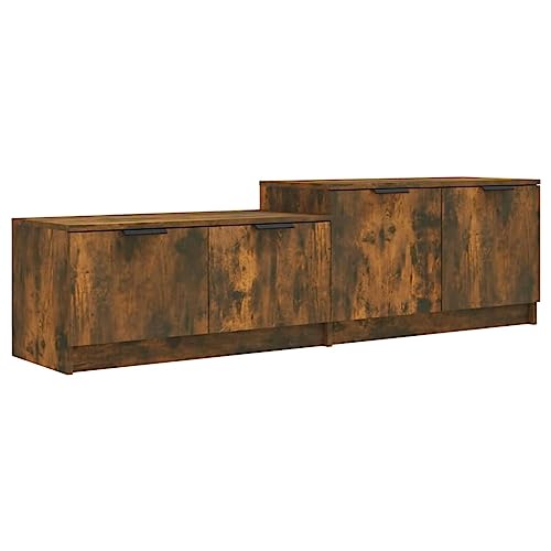 vidaXL TV Schrank Räuchereiche 158,5x36x45cm Holzwerkstoff 4-Türen