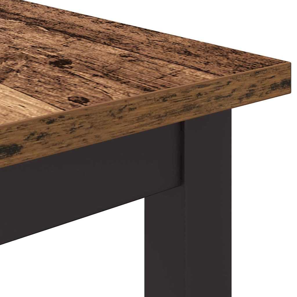 vidaXL Tisch Altholz 80x50x76,5 cm Holz Stahl