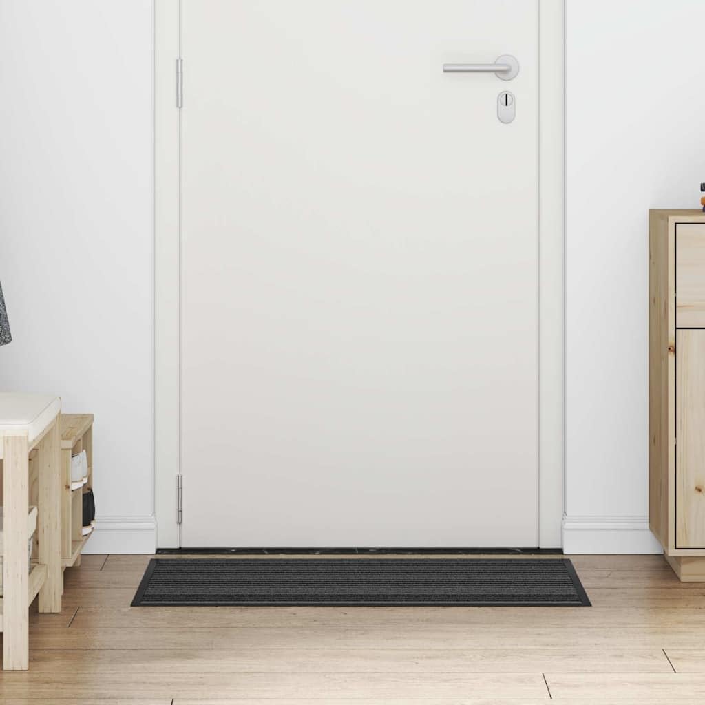 vidaXL Fußmatte 60x90 cm Polypropylen schwarz rechteckig
