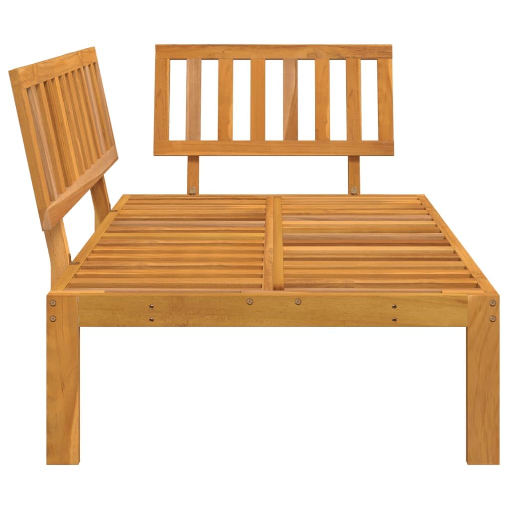 vidaXL Heim & Garten Ecksofa 133 cm Palettensofa Akazie Braun