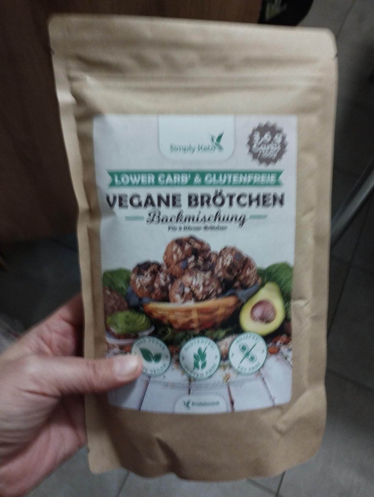 Keto Vegane Lower Carb Brötchen Backmischung 335g glutenfrei
