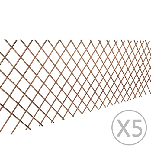 vidaXL Heim & Garten Rankgitter Weide 180x90 cm 5 Stk.