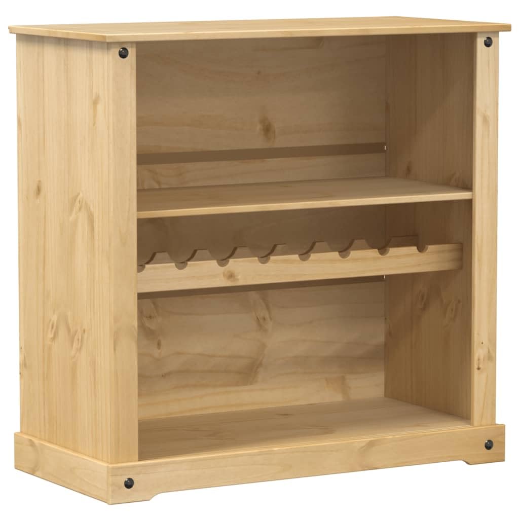 vidaXL Corona Weinschrank Massivholz Kiefer 107,5x51x105,5 cm rustikal