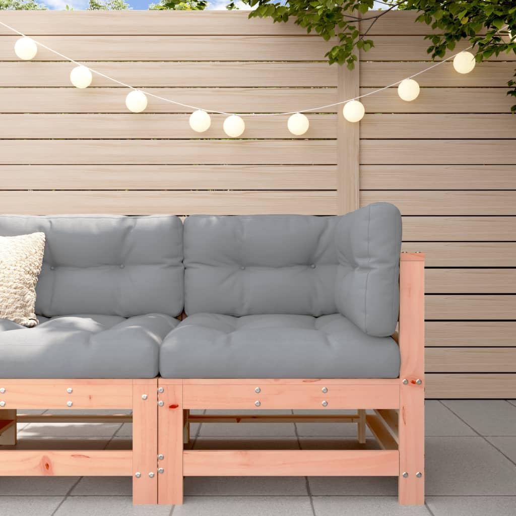 vidaXL Möbel Ecksofa Douglasie Gartensofa Natur mit Kissen