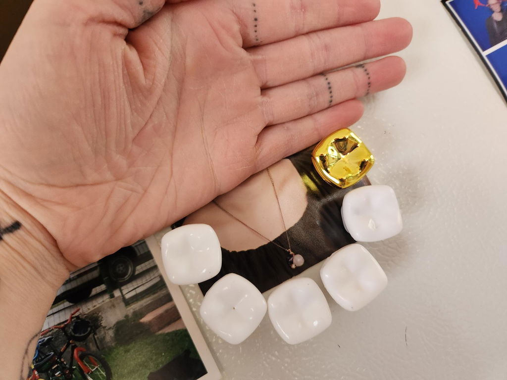Kikkerland Home Teeth Magnets Kühlschrankmagneten Zähne 6er
