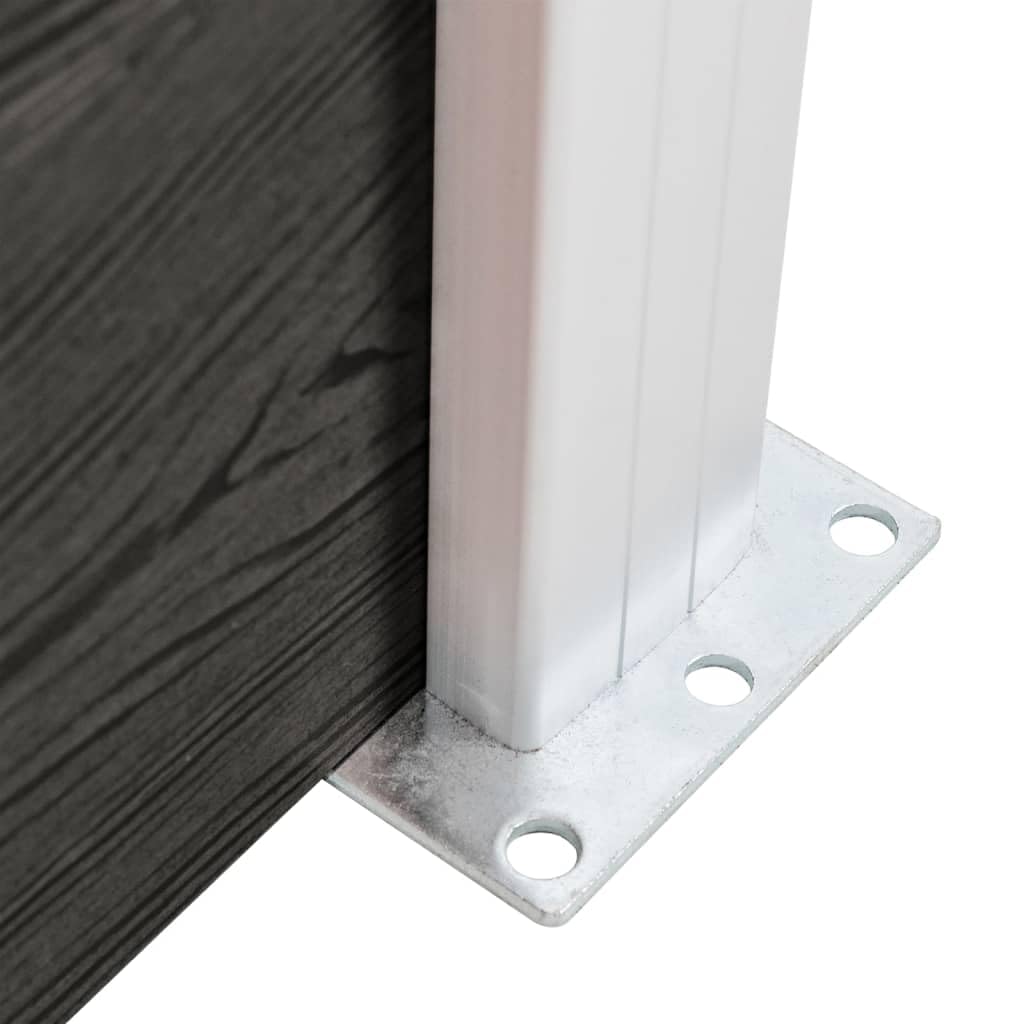 vidaXL Heim & Garten Zaunelement WPC Grau Sichtschutz