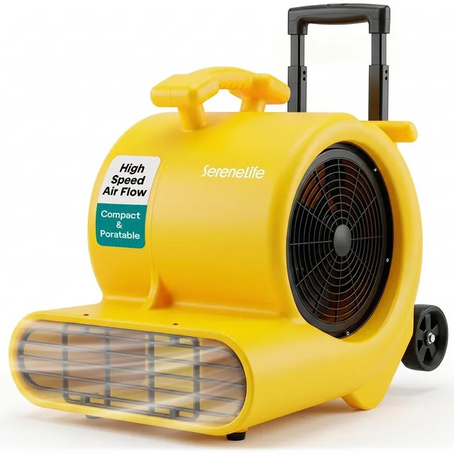 Serenelife Portable AC SLAIRFM40YL Bautrockner Gelb 3 Stufen