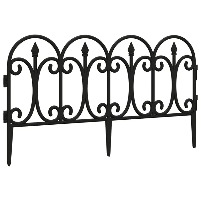 vidaXL Rasenkanten Schwarz 17 Stk. 10 m PP Beeteinfassung