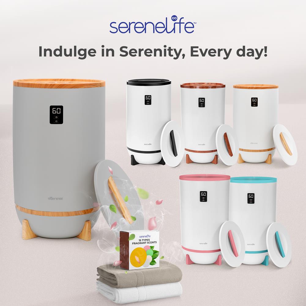 Serenelife Towel Warmers Handtuchwärmer grau 20 L Timer