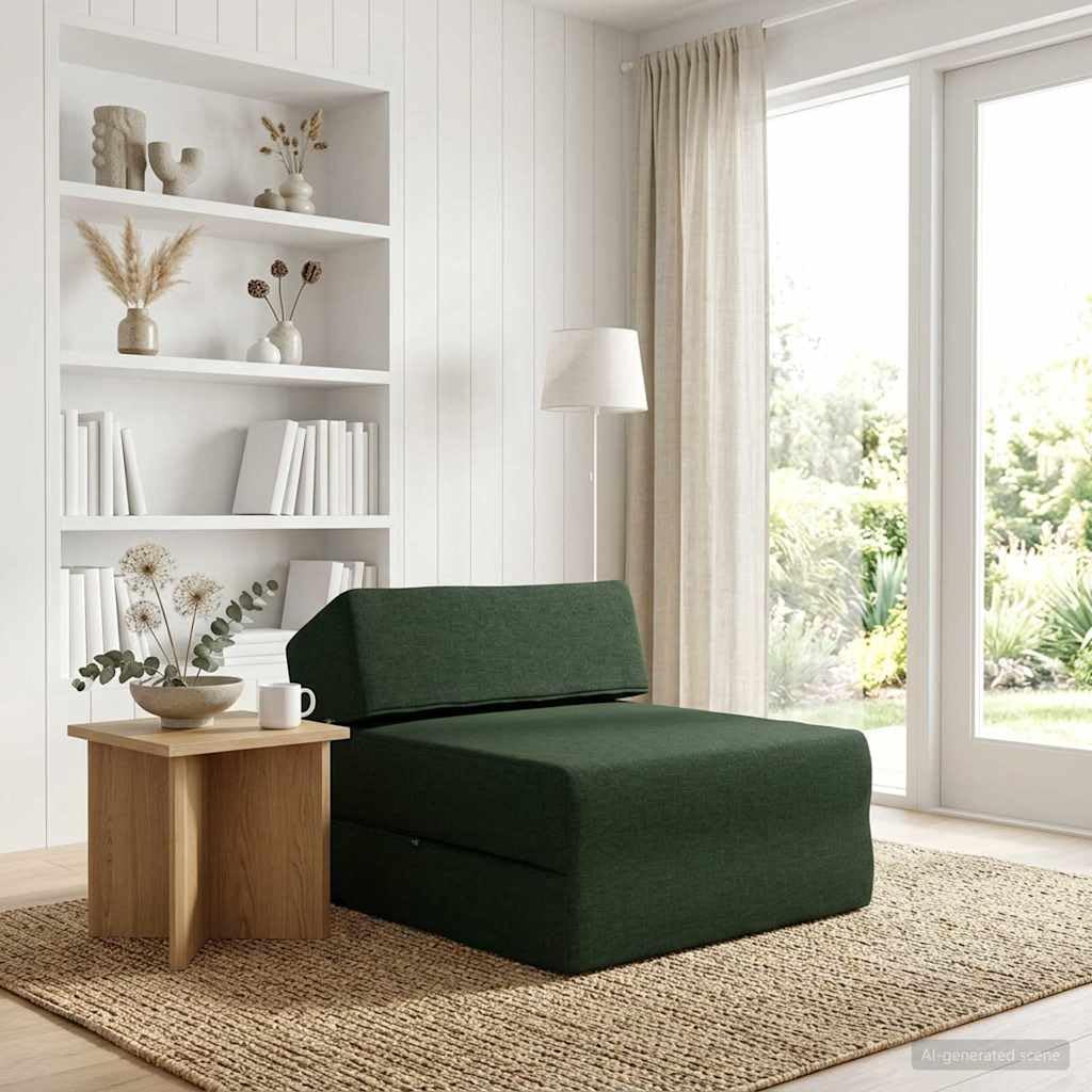 vidaXL Möbel Klappsofa Bett Schlafsofa Dunkelgrün 160 cm