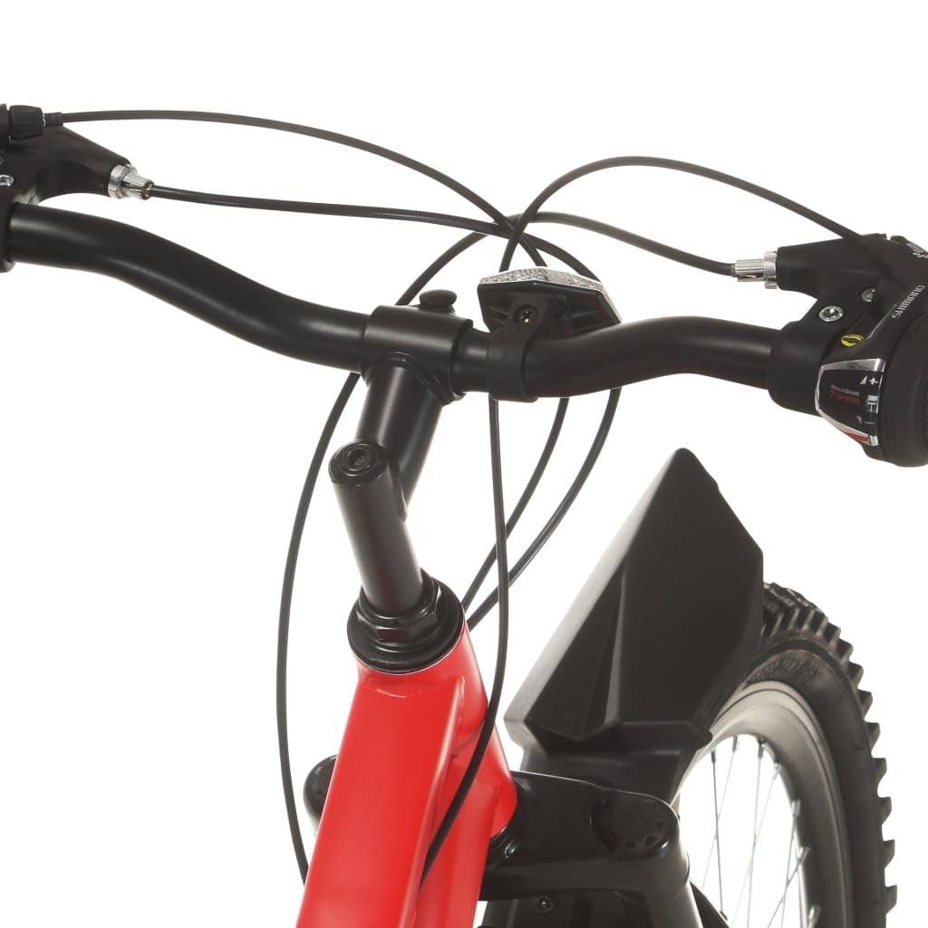 vidaXL Mountainbike 26 Zoll Fahrrad Rot 21-Gang Scheibenbremsen
