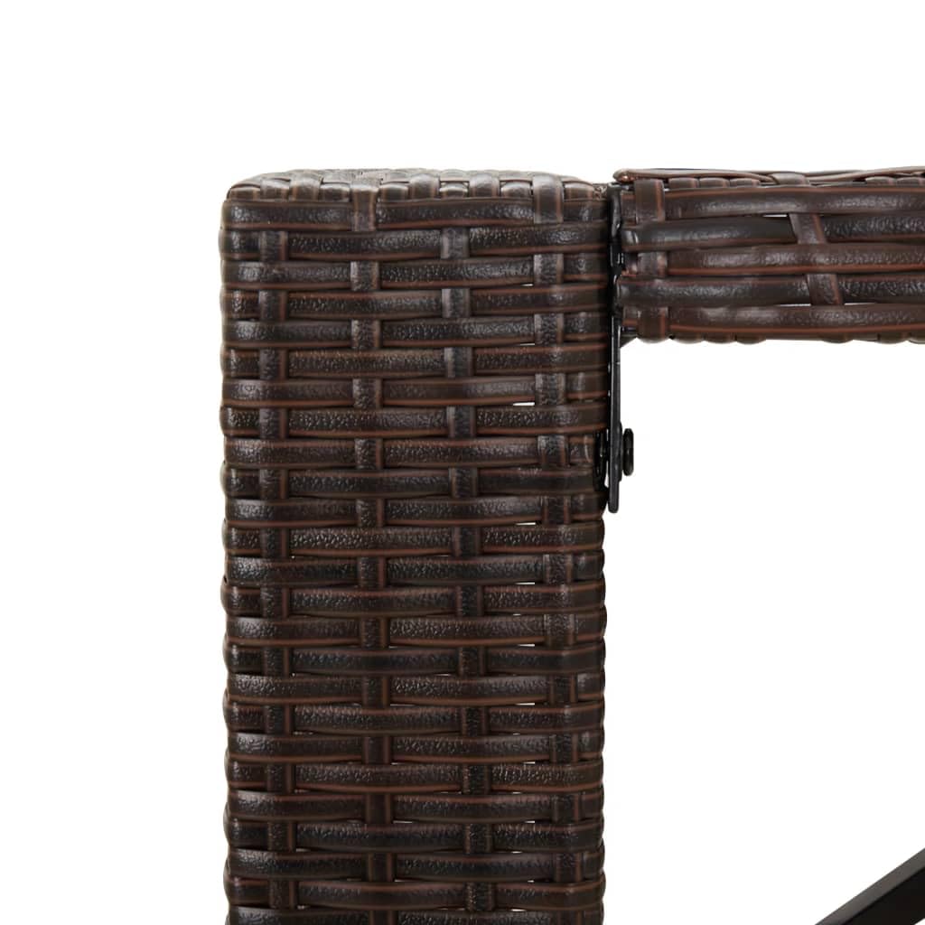 vidaXL Heim & Garten 7-tlg. Gartenbar-Set Rattan Braun mit Kissen
