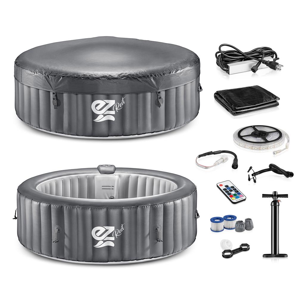 Serenelife Massage Whirlpool 6 Personen 130 Jets LED