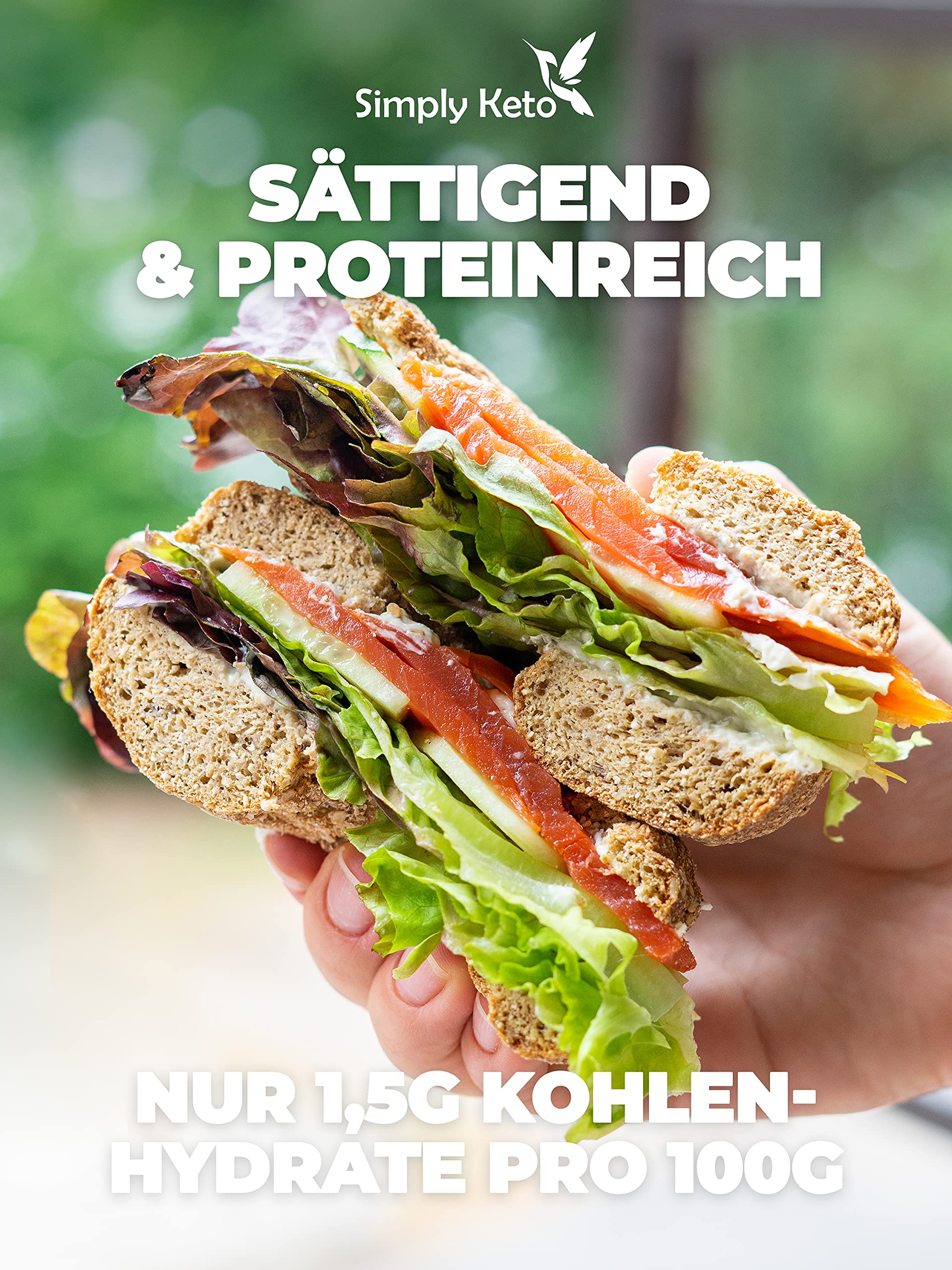 Simply Keto Frühstück Sesam-Bagel 12er Pack proteinreich