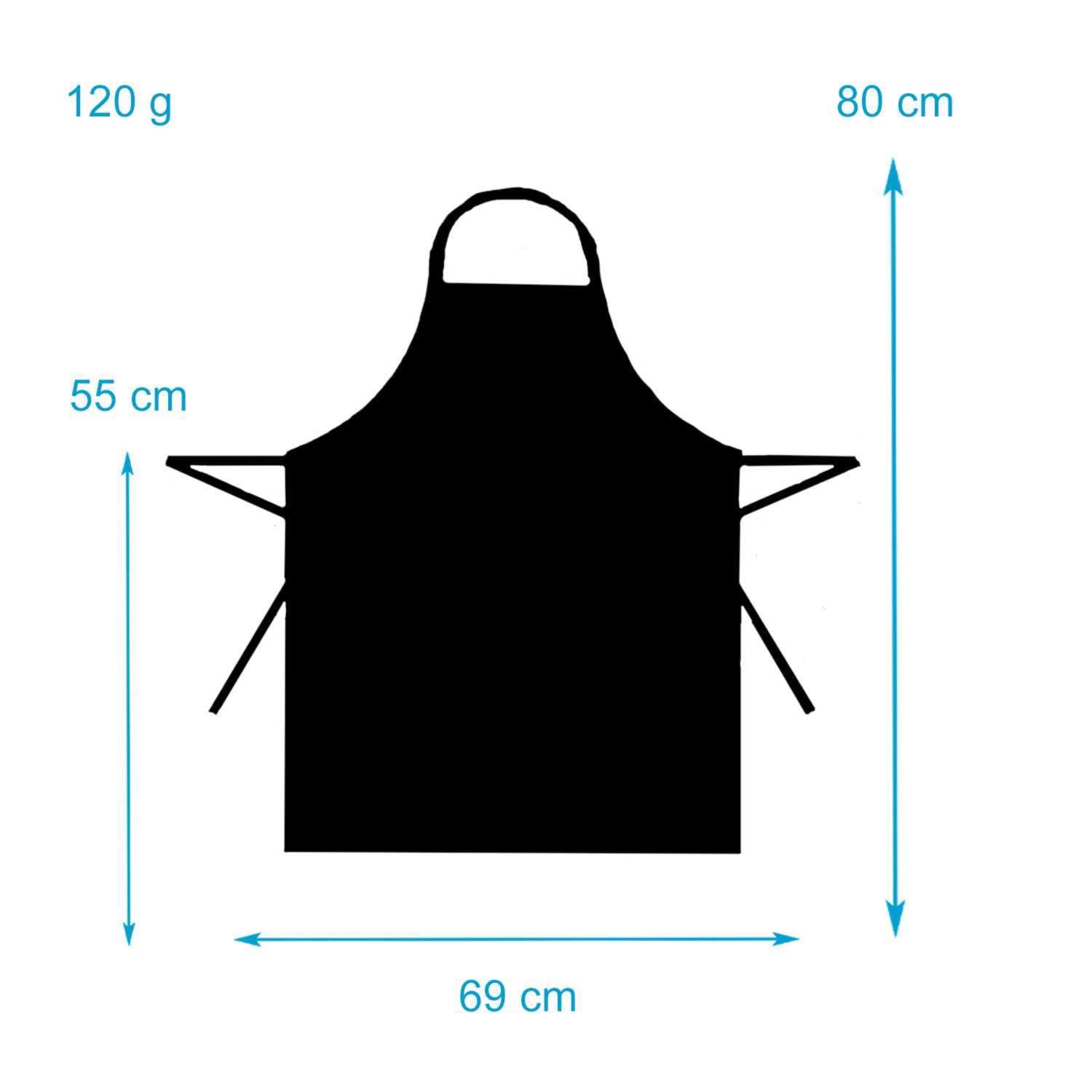 Intirilife Kochschürzen 2er Set schwarz 69x80 cm Polyester