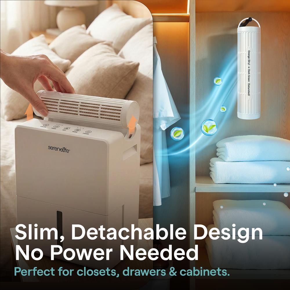 Serenelife DeHumidifiers Luftentfeuchter 2-in-1 weiß