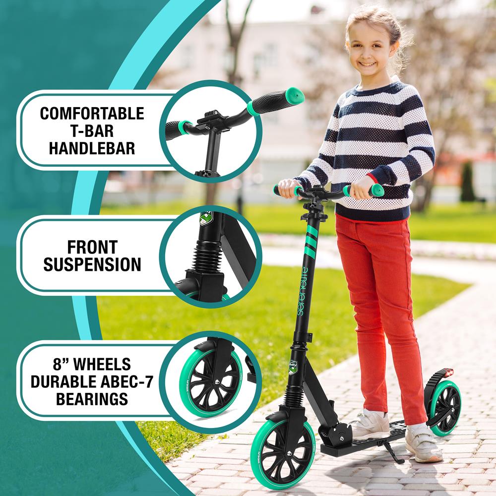 Serenelife Scooters Kickscooter Aqua Alu-Deck 8 Zoll klappbar