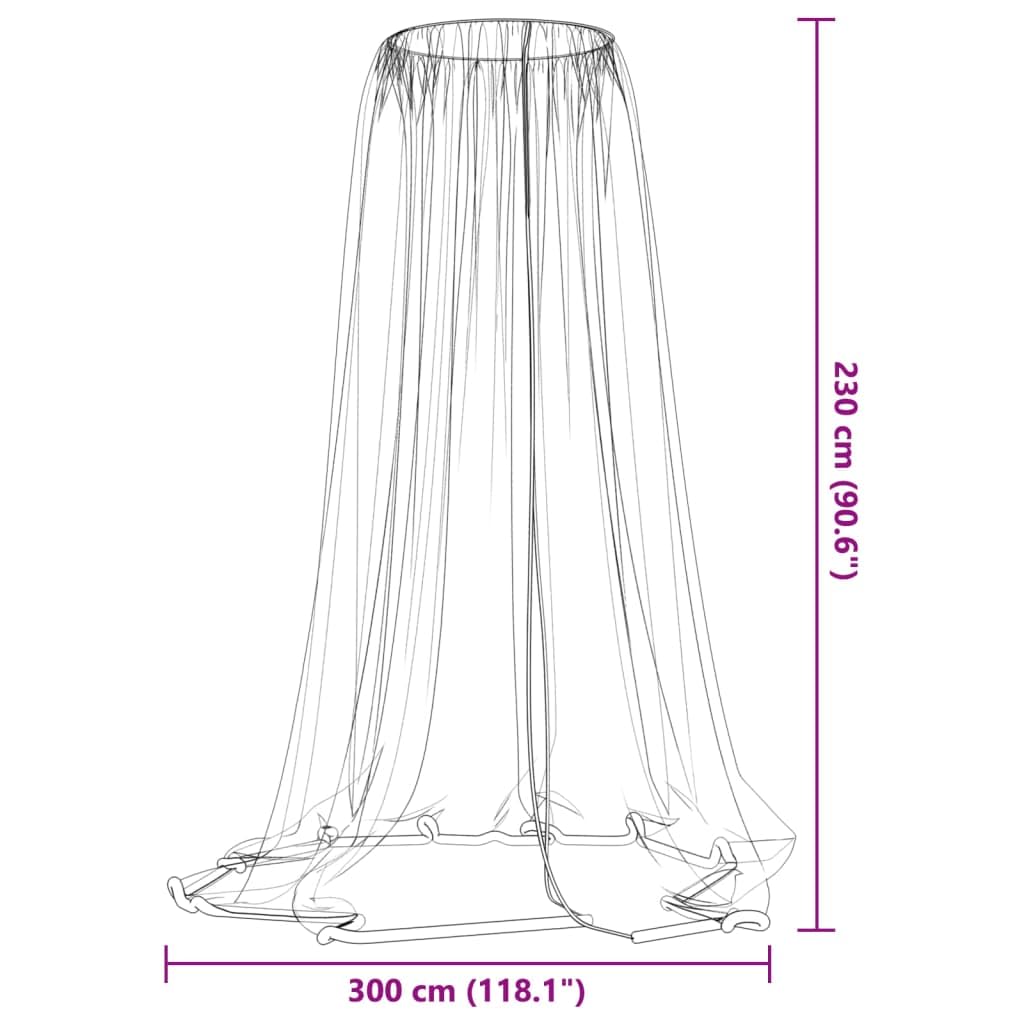 vidaXL Heim & Garten Moskitonetz Weiß 300x230 cm Schirm