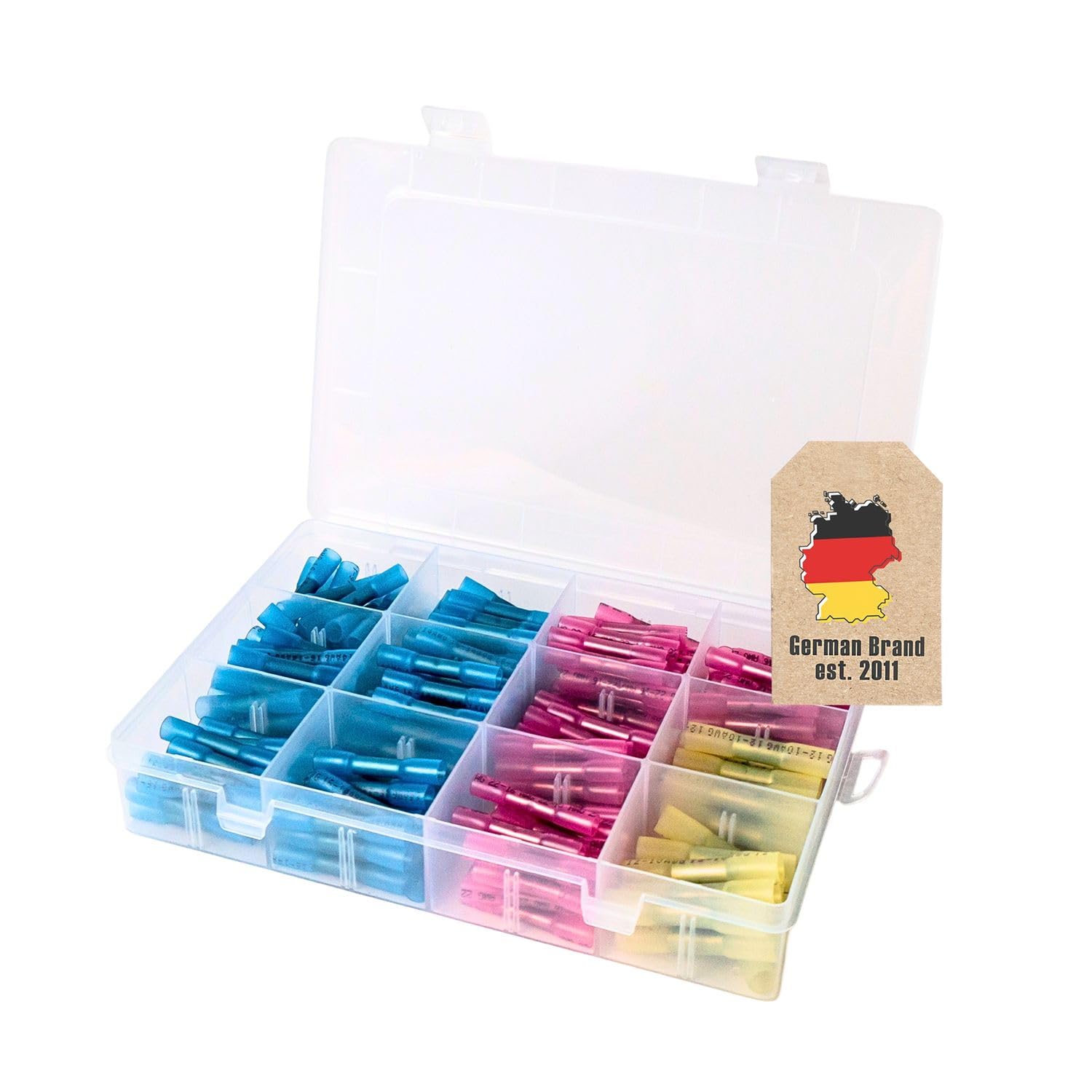 Intirilife Bad Haushalt DIY Quetschverbinder 200er Box Schrumpfschlauch