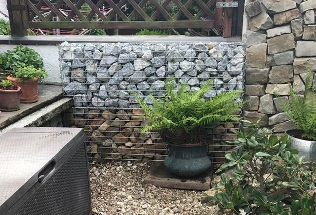 vidaXL Heim & Garten Gabionenwand Stahl 100x20x150 cm verzinkt