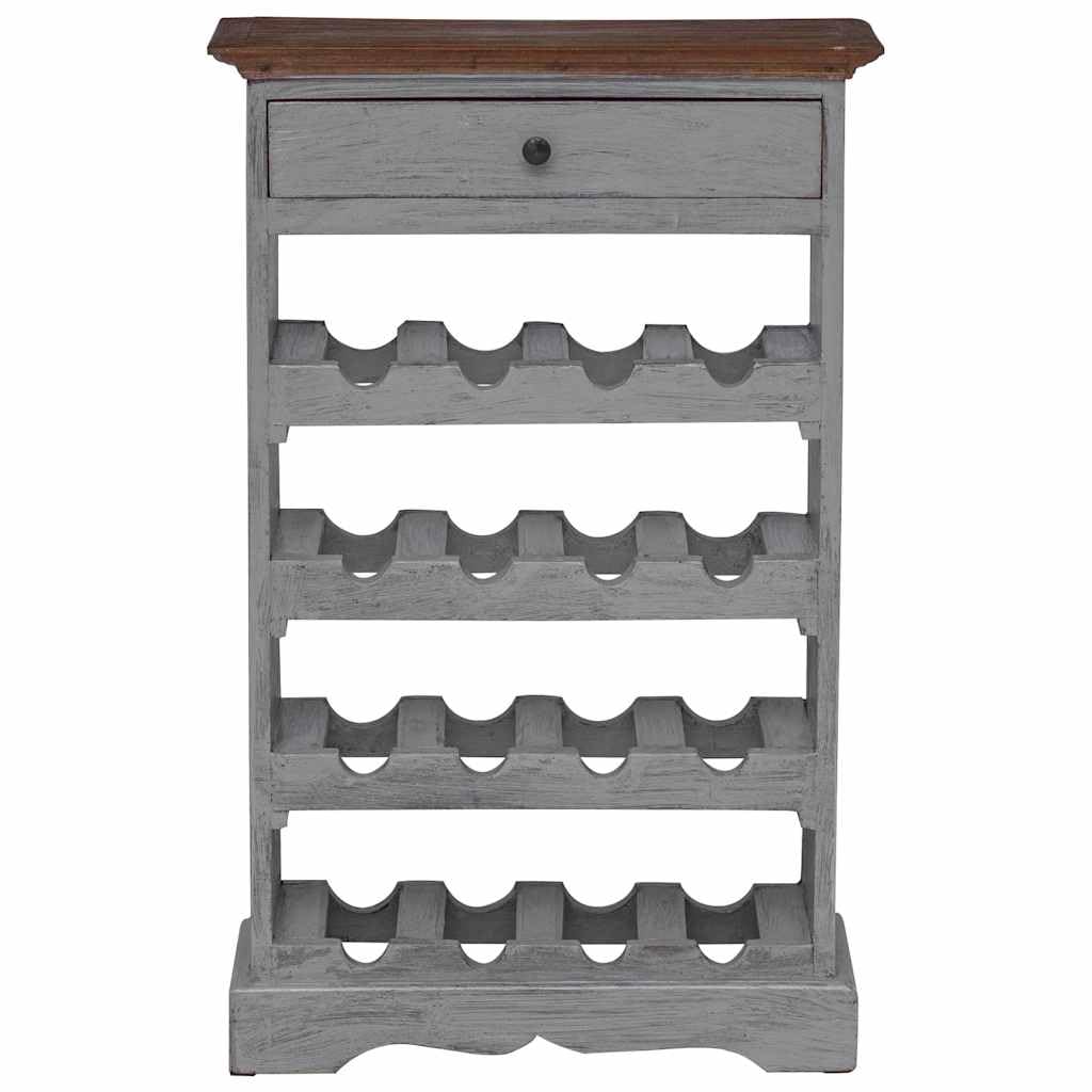 vidaXL Möbel Weinregal 55x23x85cm Flaschenregal Massivholz antik