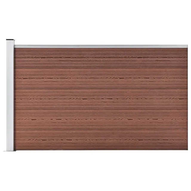 vidaXL WPC Sichtschutzzaun 175x105 cm Braun Lamelle