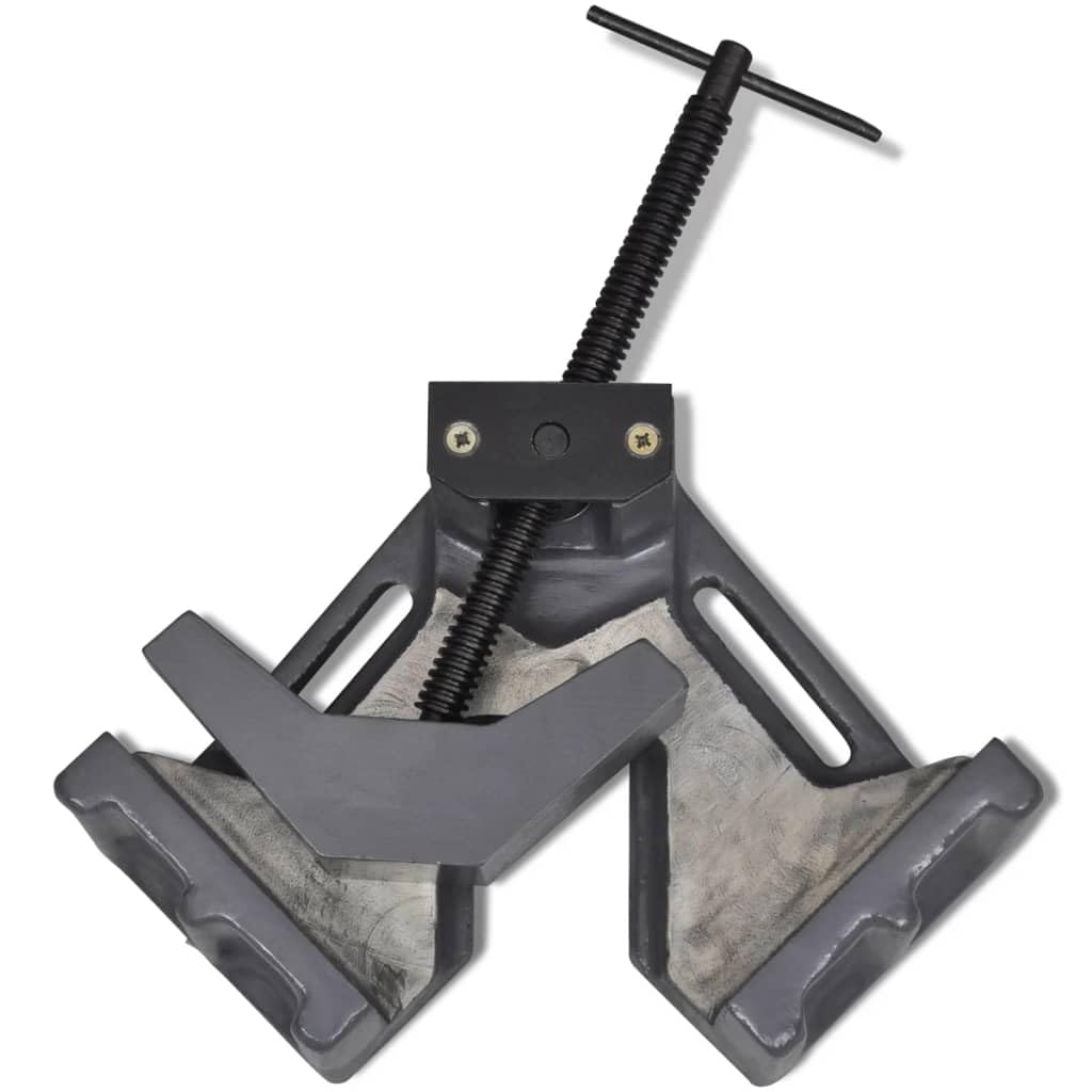 vidaXL Winkelschraubstock 115 mm 90 Grad Schraubstock Werkstatt