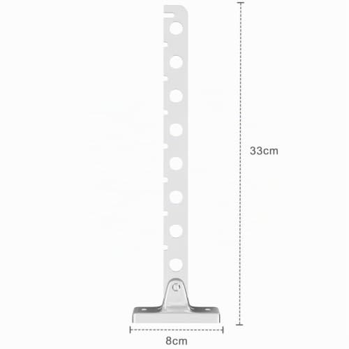 Intirilife Kleiderstange klappbar Edelstahl 30 cm 2er Set