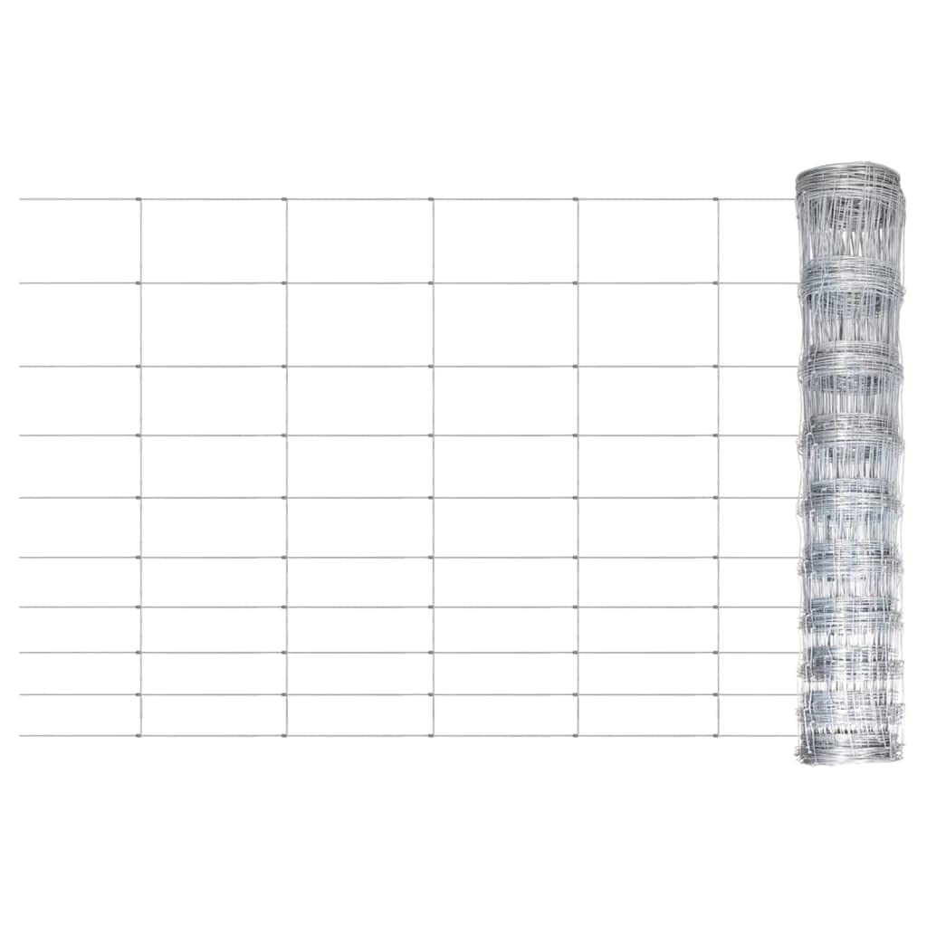 vidaXL Gartenzaun Wildzaun 50x1,5m Stahl verzinkt
