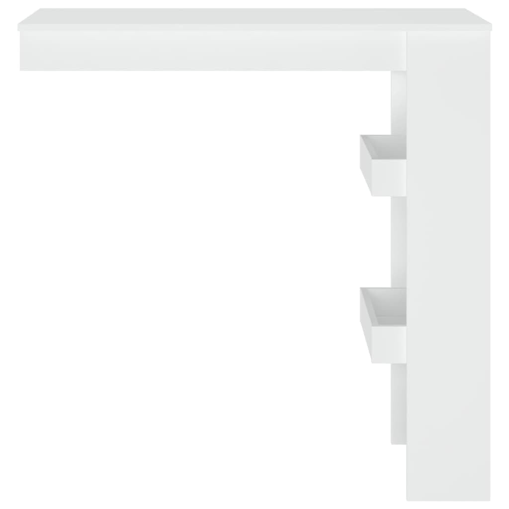 vidaXL Heim & Garten Wand-Bartisch Weiß 102x45x103,5 cm