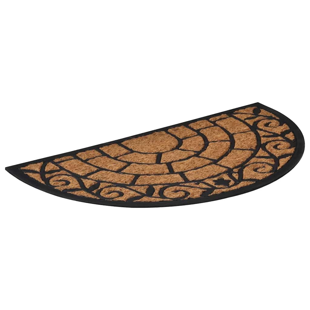 vidaXL Heim & Garten Fußmatte halbrund 45x75 cm Kokos rutschfest