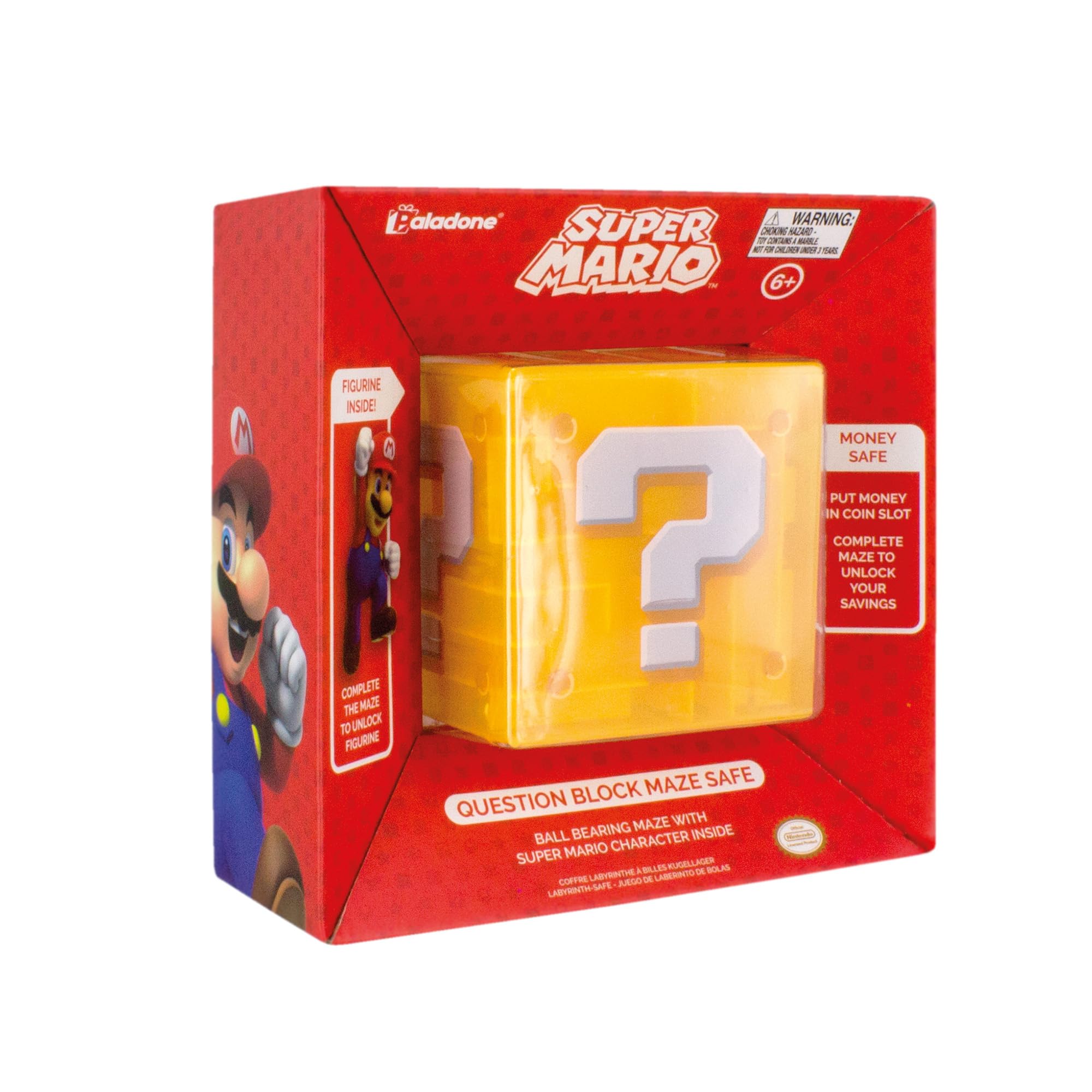 Paladone Homeware Super Mario Frageblock Spardose Labyrinth 9cm