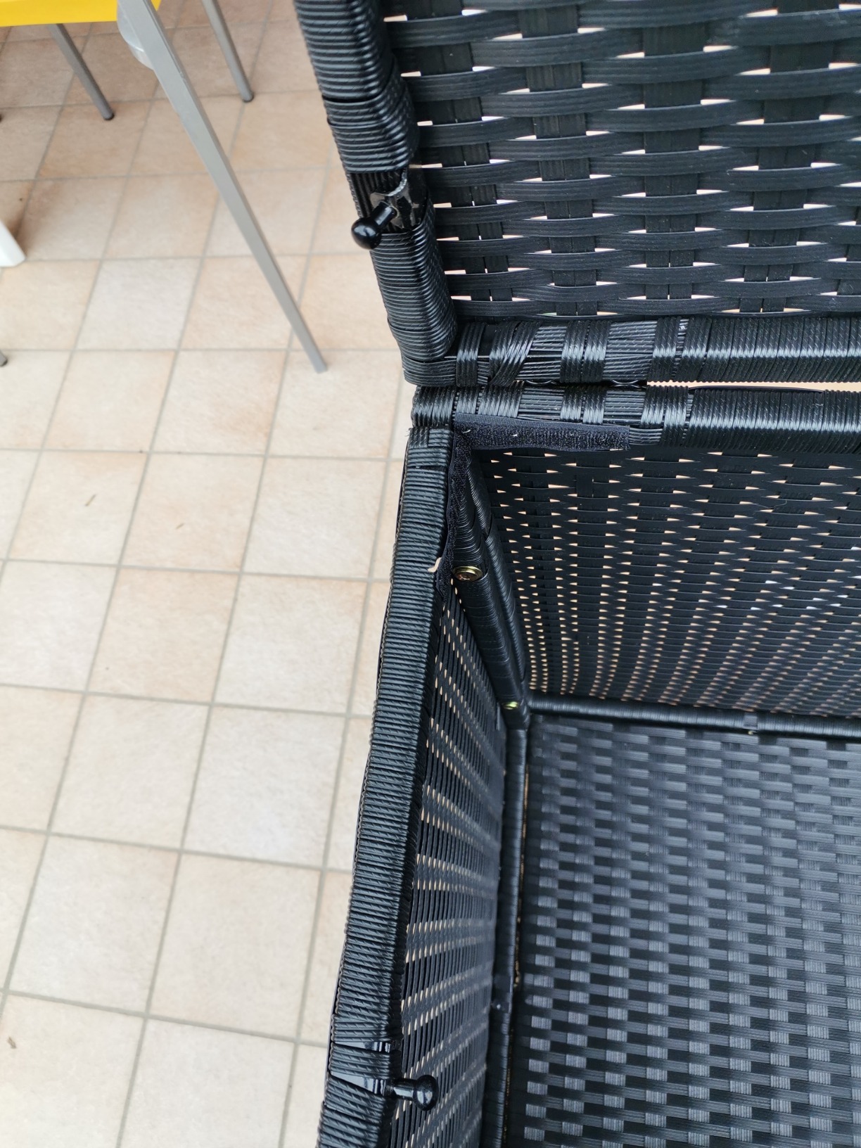 vidaXL Heim & Garten Auflagenbox Schwarz 150x50x60 cm Rattan
