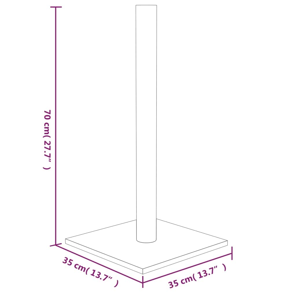 vidaXL Kratzsäule Creme 35x35x70cm Sisal Plüsch Katze