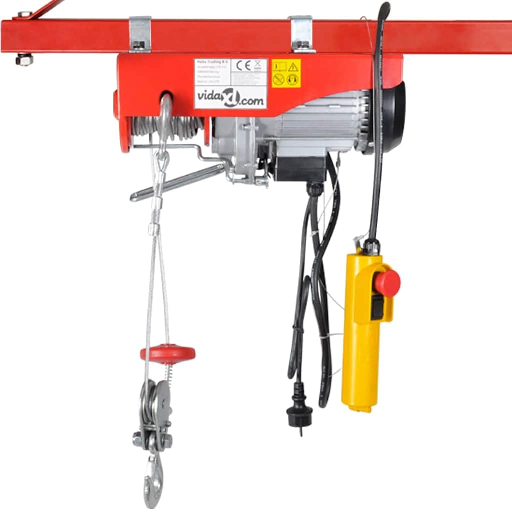 vidaXL Elektro-Seilzug 300/600 kg Seilwinde mit Fernbedienung