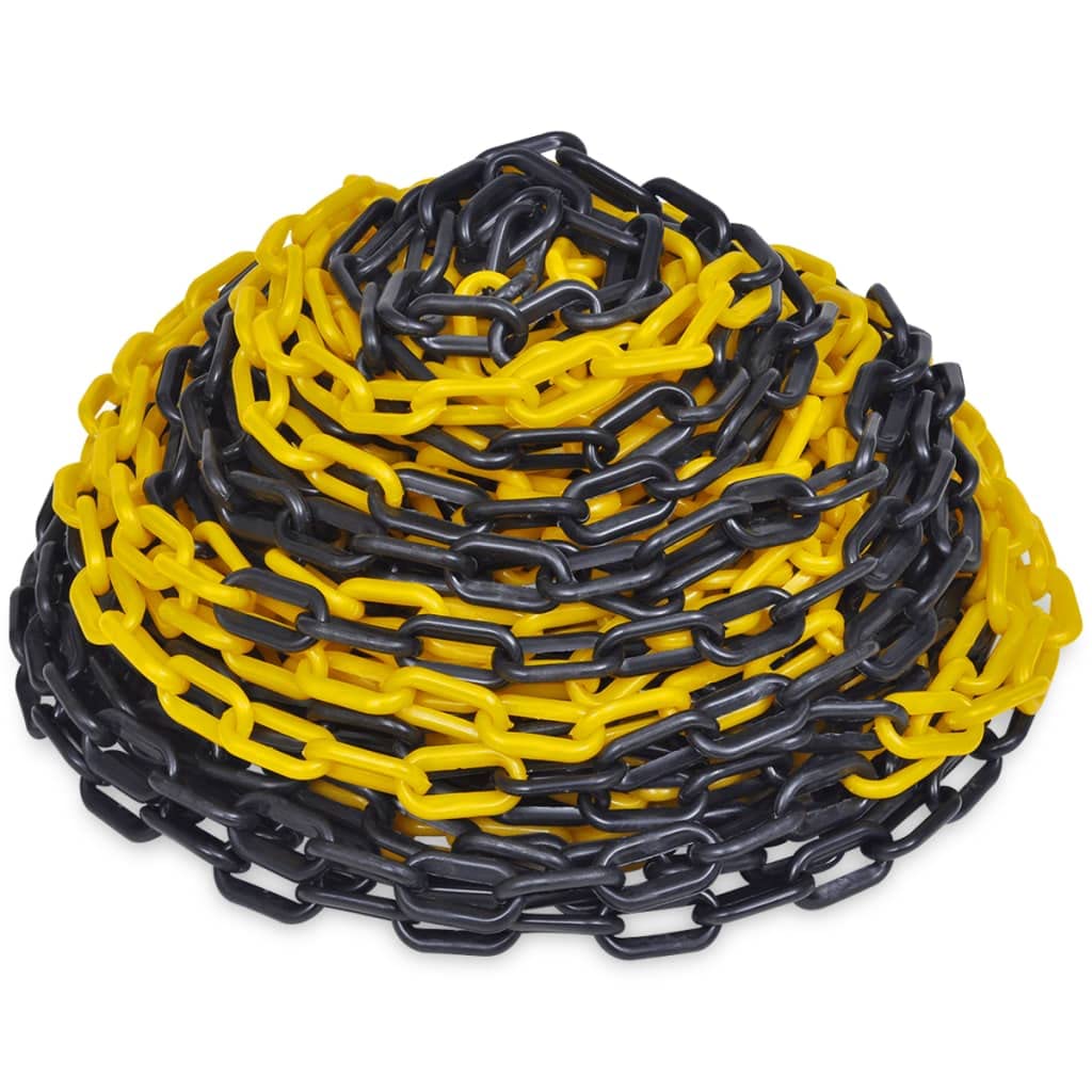 vidaXL Absperrkette Schwarz Kunststoffkette 30 m Ø 6 mm