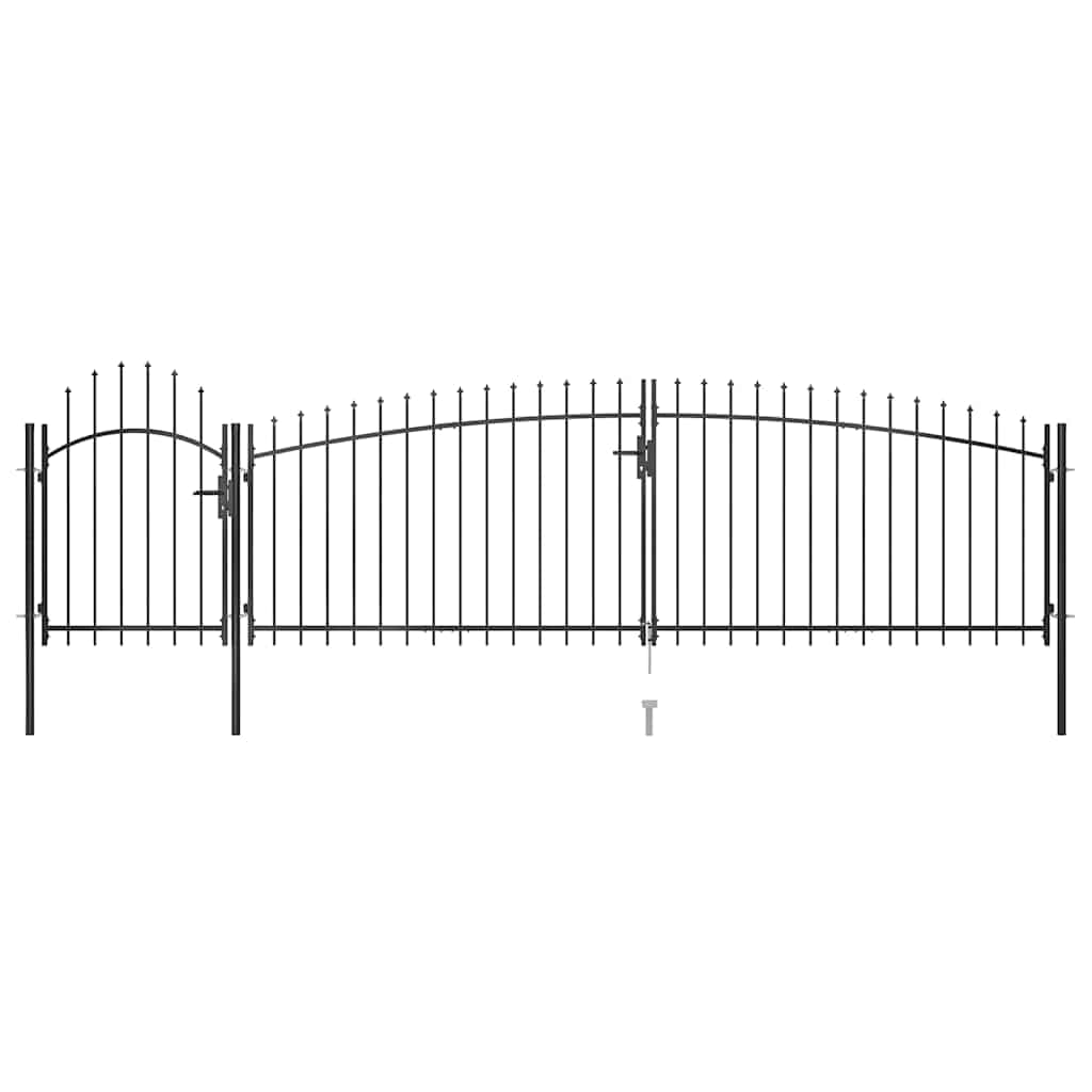vidaXL Heim & Garten Gartentor Woerden Stahl Schwarz 5x1,75 m
