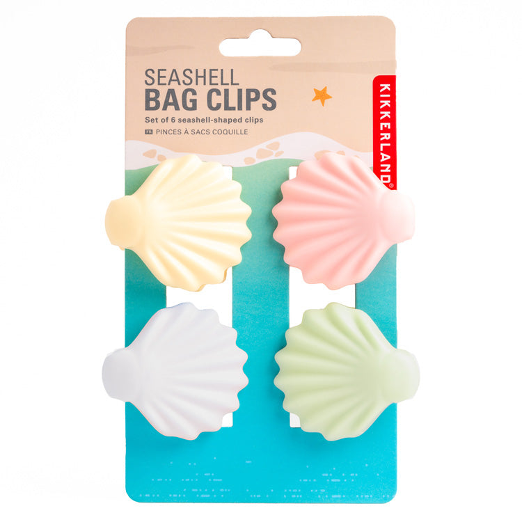 Kikkerland Seashell Bag Clips Beutelklammern Muschel 4 Stück