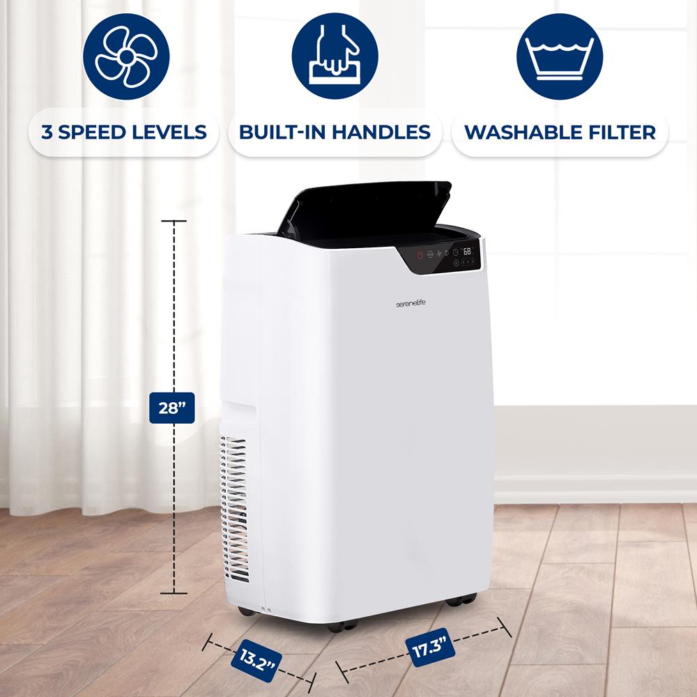 Serenelife Portable AC Klimaanlage Heizung 12000 BTU Weiß