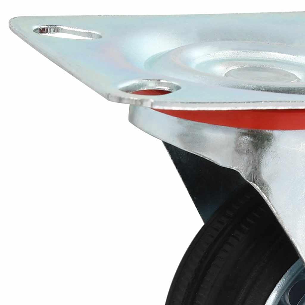 vidaXL Lenkrollen 4 Stk. 75 mm Gummi Möbelrollen Set