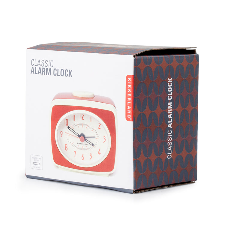 Kikkerland Home Red Classic Alarm Clock Wecker Rot Analog