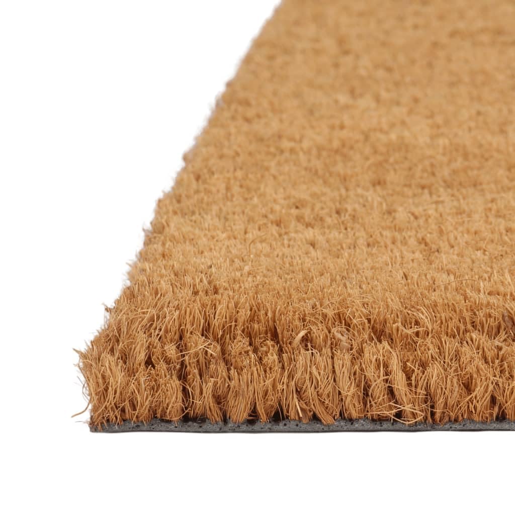vidaXL Fußmatte Natur Halbrund 50x80 cm Kokosfaser