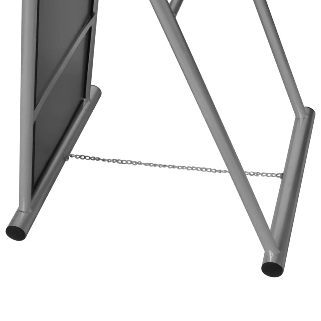 vidaXL Heim & Garten Standspiegel Ganzkörperspiegel Grau Stahl