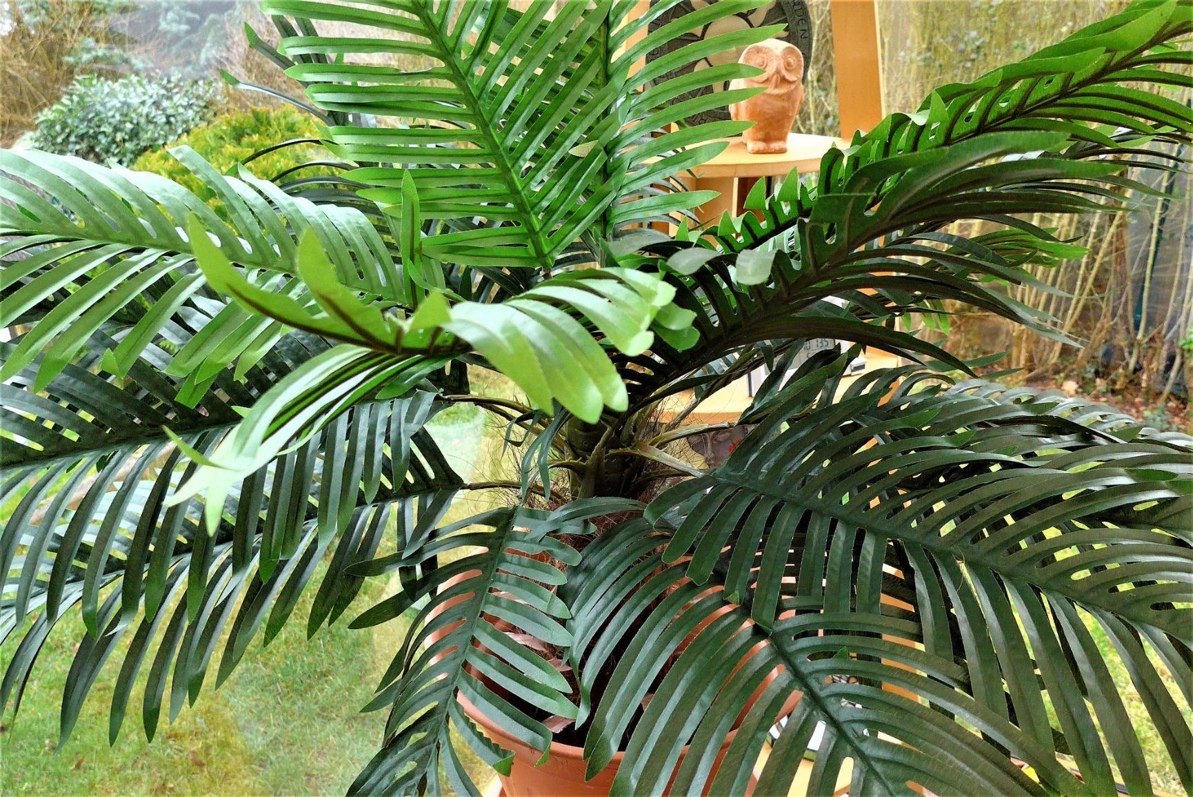 vidaXL Kunstpalme Cycas 80 cm mit Topf Kunstpflanze