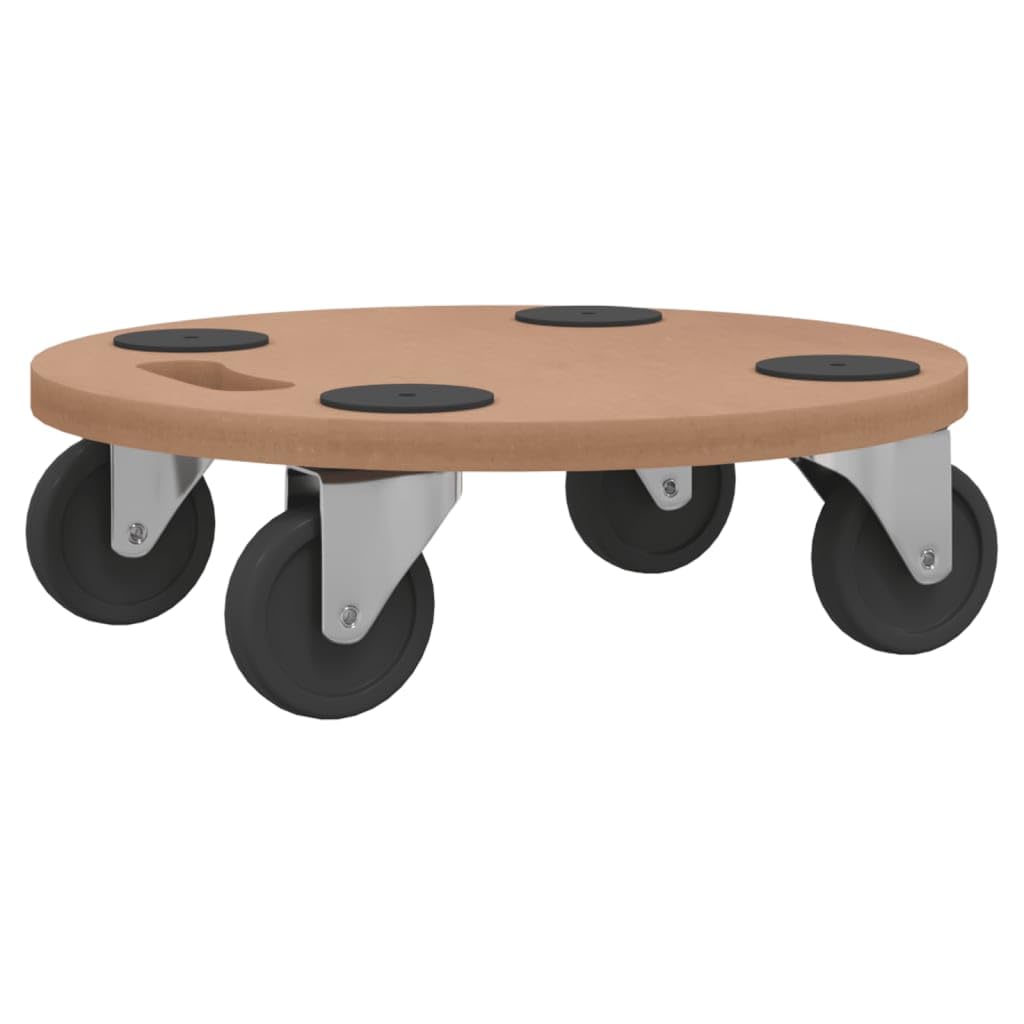 vidaXL Rollbretter Transportroller Holz 2 Stück Ø 38 cm Anti-Rutsch