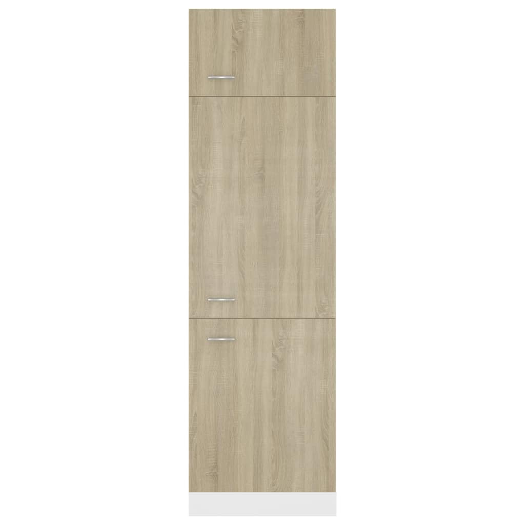 vidaXL Kühlumbauschrank Sonoma-Eiche 60x57x207 cm